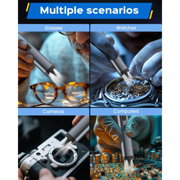 Набір мініатюрних електричних викруток 78 в 1 - прецизійний набір з магнітними Torx викрутками, LED дисплеєм та 5 рівнями крутного моменту для ноутбуків, окулярів, годинників, ПК