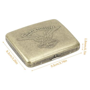 Металеве тютюнотримач на 20 сигарет, вінтажний дизайн, для чоловіків та жінок, з подарунковою коробкою