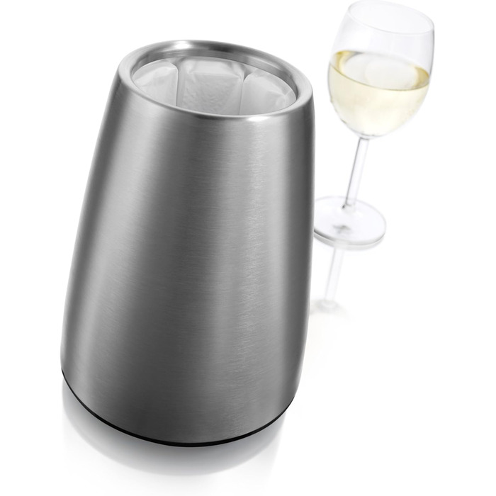 Vacu Vin 3649360 Active Wine Cooler Elegant, Stainless Steel, 208(h) x 155(dia)mm.