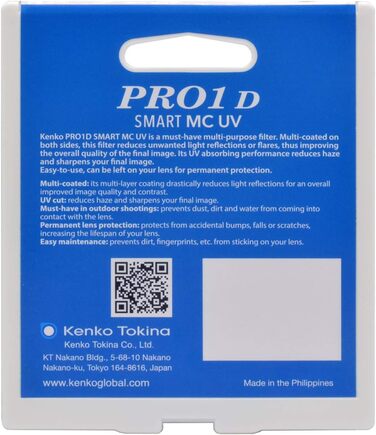 Поляризаційний фільтр Kenko PRO1D SMART C-PL 82mm - регулювання кольору, контроль відблисків води та скла