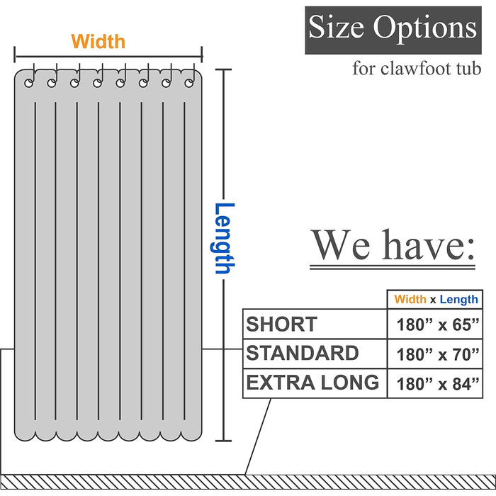 Шторка для душу Barossa Design, вафельна структура, готельний люкс, біла, 213.4 x 182.9 см