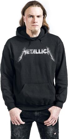 Чоловічий худі Metallica з принтом Spiked Logo, чорний, офіційний мерч гурту, розмір XL