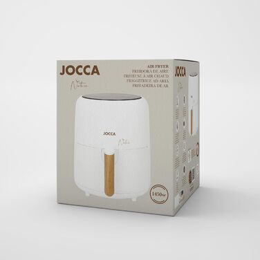 JOCCA аерофритюрниця 3,8 л, без олії, 1450 Вт, LED сенсор, енергоощадна, біла