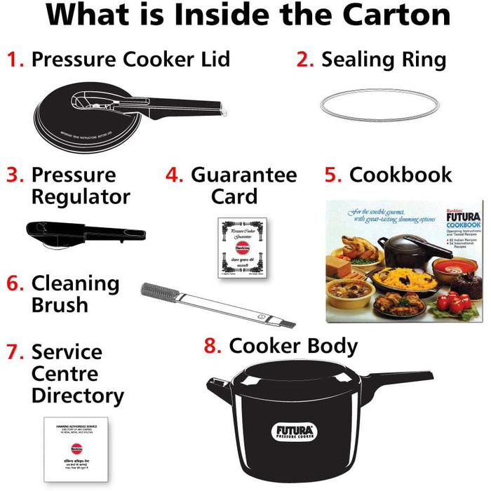 Швидковарка Hawkins Futura, 9 літрів, чорна, з нержавіючої сталі, з кришкою з нержавіючої сталі