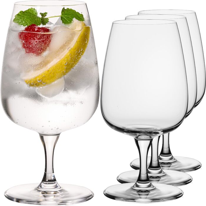 Набір з 4 білих келихів 'Milano' 480 мл (Crystalline Glass) - для вина Шардоне, миючі в посудомийній машині