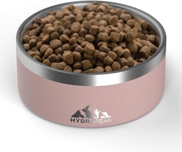 Миска для собак Hydrapeak, неслизька з нержавіючої сталі, велика та маленька, 907 мл / 1,8 л, декілька розмірів, сірий (Графіт)