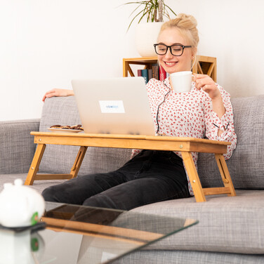 Relaxdays Bamboo Laptop Table XL