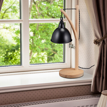 Relaxdays Table Lamp with Hanging Lampshade