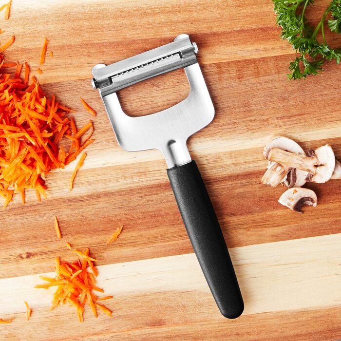 Mercer Culinary M15960 Julienne Vegetable Peeler, Stainless Steel, Black