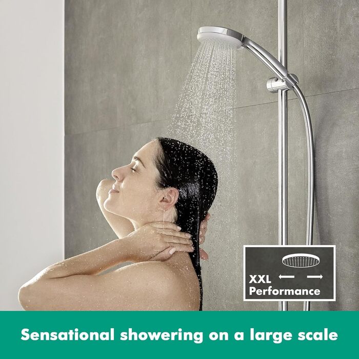 Душова лійка Hansgrohe Croma 100 з ручною насадкою, 4 режими струменя, діаметр 100 мм, антиналіт, хром, 28535000