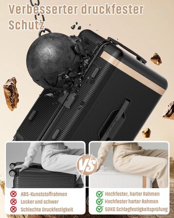 Чемодан Joyway ABS з жорсткою оболонкою, ручний багаж 56 см, з TSA замком, білий