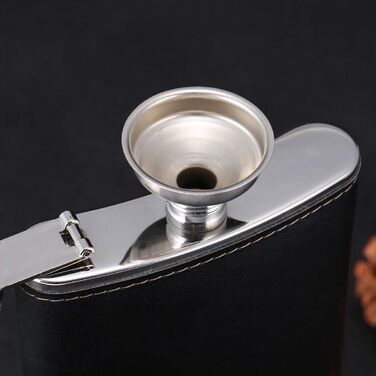 Фляга з імітацією крокодилячої шкіри, нержавіюча сталь, 510 мл, для віскі та лікеру, обгорнута в PU-шкіру, TANEAXON