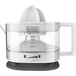 Електрична соковитискачка для цитрусових BLACK+DECKER BXCJ350E, 350W, нержавіюча сталь, регулятор м'якоті, 2 насадки