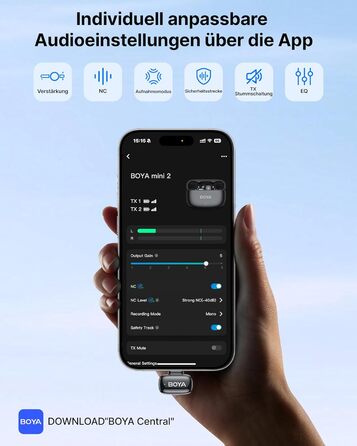 BOYA MINI 2: Бездротовий мікрофон-лавал'єр для iPhone, Android, Vlogging, YouTube, інтерв'ю (Space Silver)