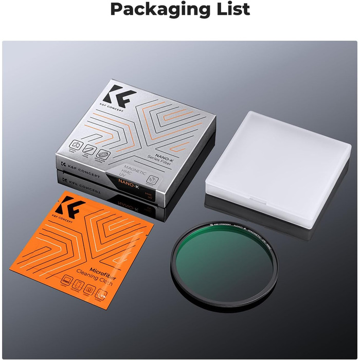 Фільтр UV K&F Concept 77mm для об'єктивів: захист від пилу, бруду та подряпин (магнітний)