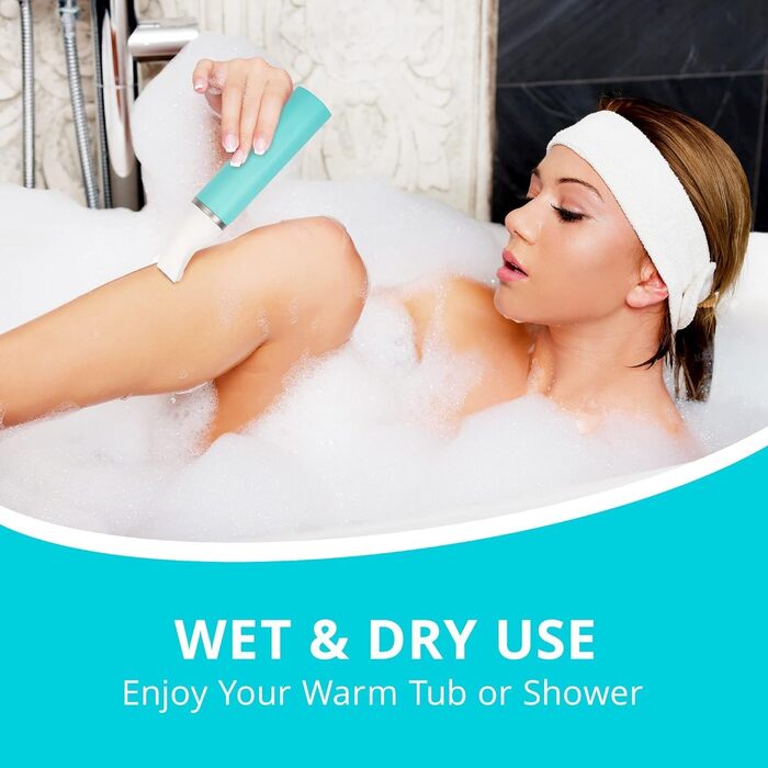 Електричний триммер для бікіні для жінок – 2-в-1: триммер та бритва для інтимної зони. Вологостійкий (IPX7), для подорожей та душу. Зелений колір