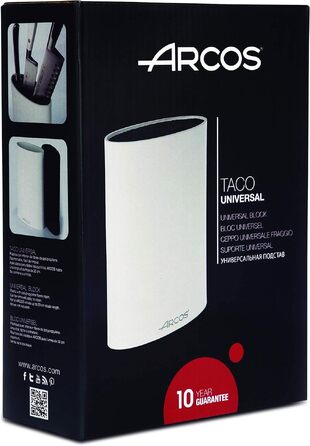 Захисний блок для ножів ARCOS Ovaler (до 20 см), термопластична гума, білий, 220 x 160 x 65 мм