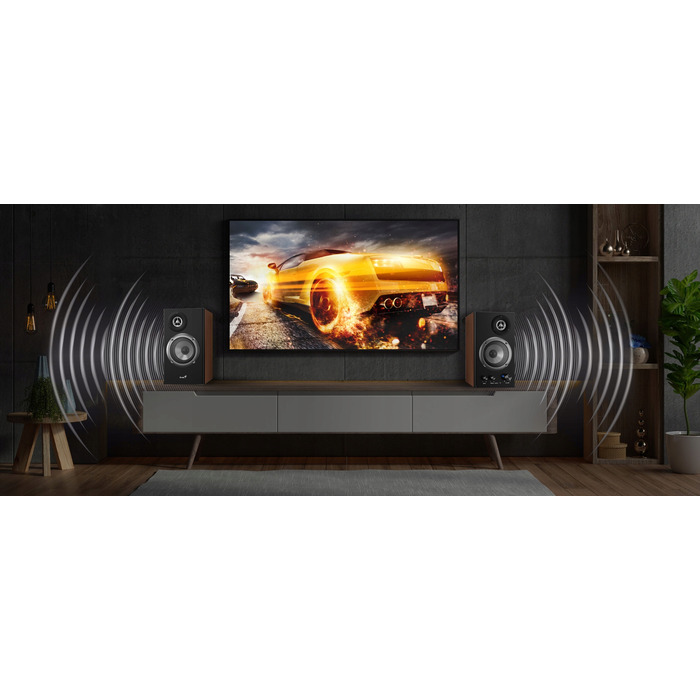 Акустична система GENIUS SP-HF1200B, 2.0, 36 Вт, дерев'яний корпус