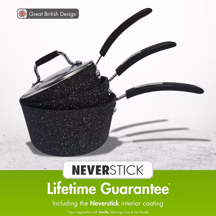 Scoville NEVERSTICK 2-Piece Fry Pan Set, 24 cm & 28 cm Fry Pans, Non-Stick Fry Pans, Fast Heat Conduction, Suitable for All Cooktops Including Induction, PFOA-Free