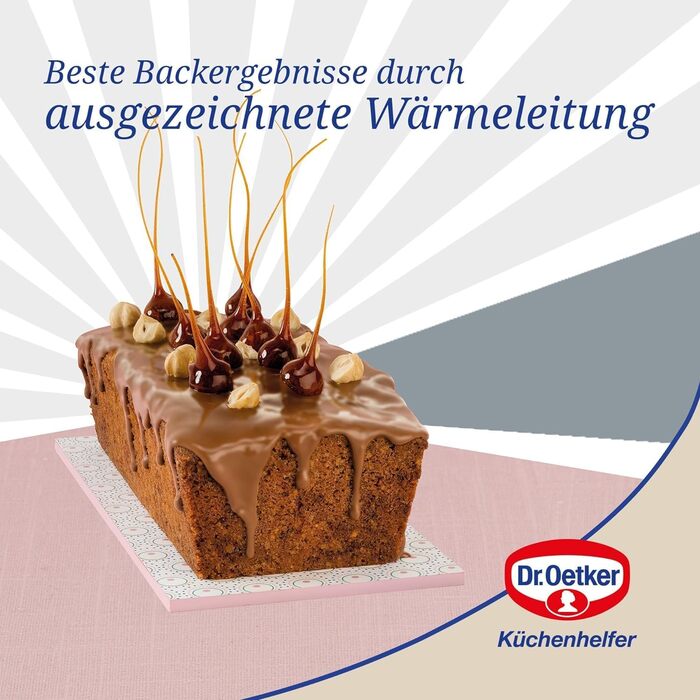 Форма для випічки Dr. Oetker Springform Ø 20 см з плоскою основою, кругла, з антипригарним покриттям, рожево-кремовий колір, 1 шт. (Квіткова форма 25 см)