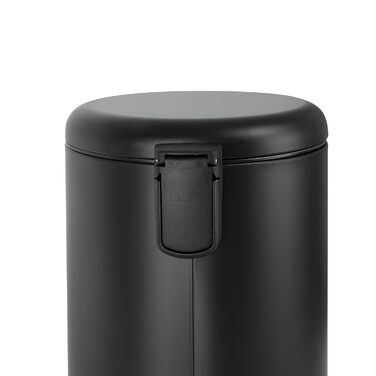 Сміттєве відро SVITA T20 з нержавіючої сталі, 20 літрів, з педаллю, для кухні (чорний)