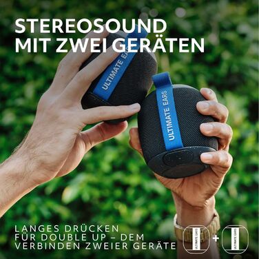 Портативна Bluetooth колонка Ultimate Ears WONDERBOOM PLAY чорного кольору: водонепроникна, з глибоким басом та 360° звуком, пилозахищена, плаваюча, радіус дії 40м
