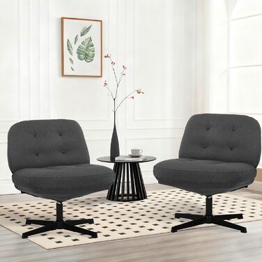 Офісний стіл COLAMY: ергономічне крісло з підлокітниками 3D, регульованою підголівником, для офісу, дому та навчання, чорний (темно-сірий), набір 2 шт.