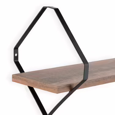 Relaxdays Wall Shelf with 3 Shelves