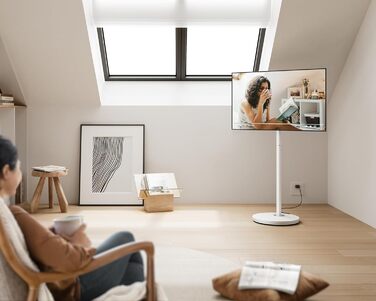 Підставка для телевізора FITUEYES, роликова, для екранів 24-48 дюймів, регульована по висоті, сучасний мінімалістичний дизайн, для дому, офісу