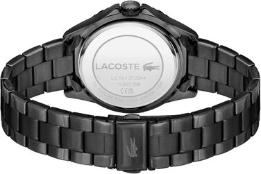 Годинник Lacoste Santorini для жінок, кварцовий, з браслетом з нержавіючої сталі (чорний)
