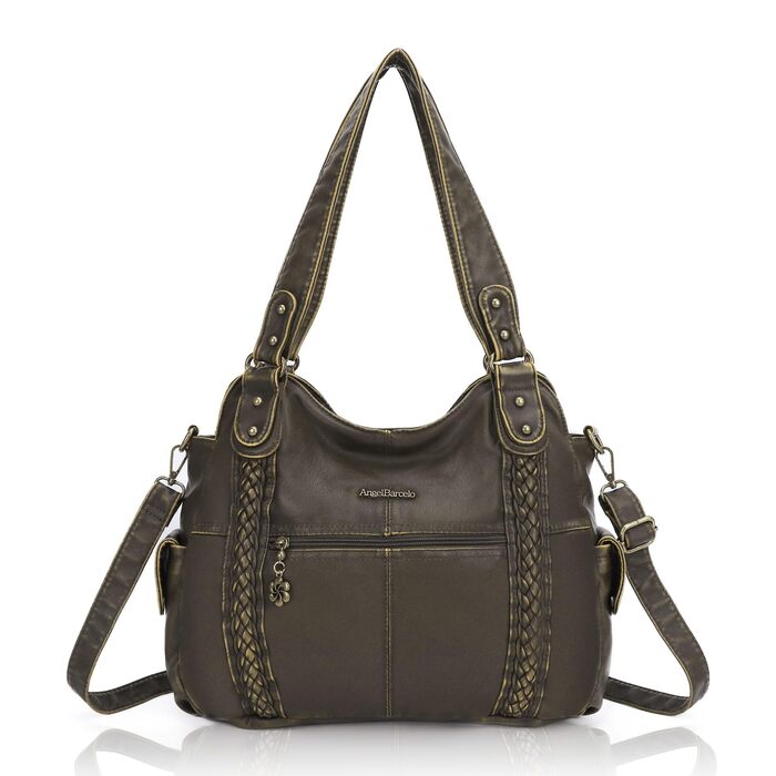 Сумка жіноча Angel Barcelo Roomy Fashion Hobo зелена шкіряна, сумка-тоут через плече