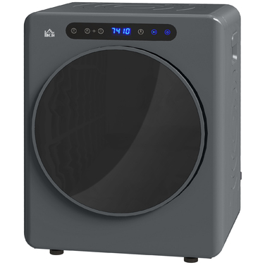 Сушарка для білизни HOMCOM з 6 програмами, 40-60°C, місткістю 4 кг, компактна, з сенсорним керуванням, сірого кольору