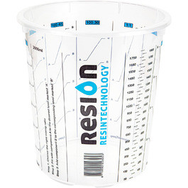 RESION 25 x Mixing Cups | Color, Epoxy, Polyester | With clear mixing ratio printed on the measuring cup (2240ml)