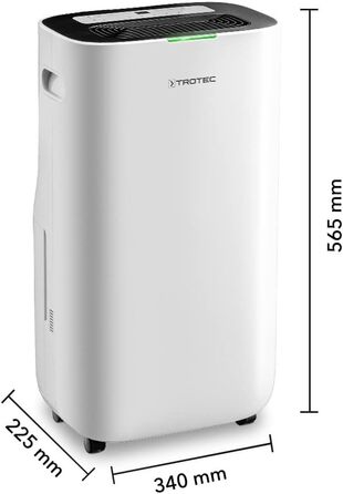 Електричний осушувач повітря Trotec TTK 70 HEPA (Plus) – продуктивність 20 л/день – площа 45 м² / 110 м³ – 2-в-1 очисник повітря з HEPA фільтром 50 м² / 125 м³ - об'єм бака 6,5 л