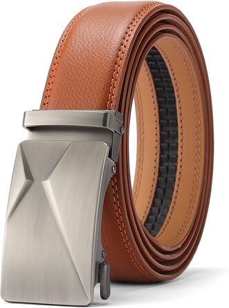 Чоловічий шкіряний ремінь SENDEFN з автоматичною застібкою-разом, ширина 35 мм, регульований розмір (115 см/32''-38'', 125 см/36''-42''), колір 'Laserwinkel-braun'