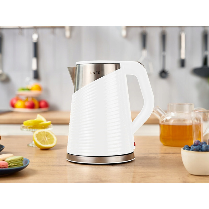 Електричний чайник Lafe Elegant White, 1800 Вт, 1,8 л, білий