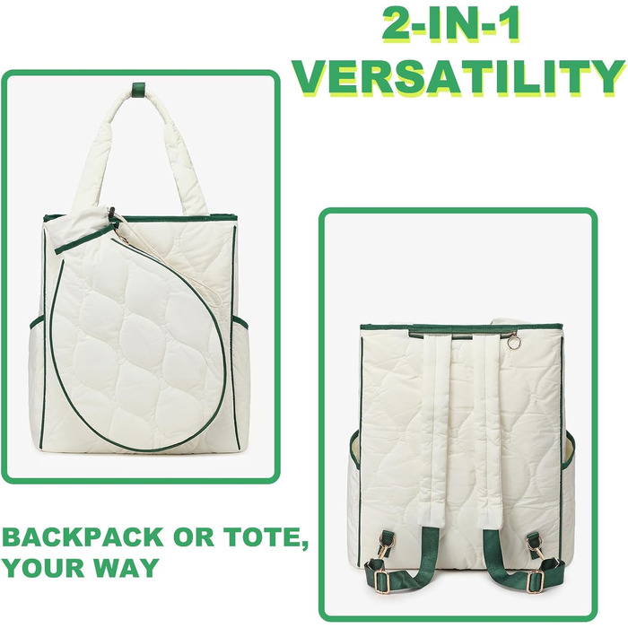 Спортивна сумка-рюкзак для тенісу та піклболу TILDOSAC 2-в-1 - водонепроникна, велика, для чоловіків та жінок