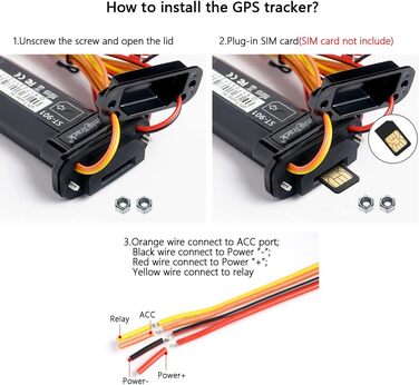GPS-трекер SINOTRACK ST-901L 4G для авто, мото, вантажівок, водонепроникний, з антикрадіжним сигналом, підтримка iOS, Android, веб