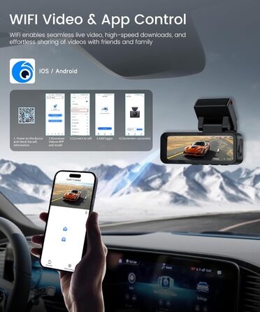 Автомобільний відеореєстратор 360° 4-канальний FHD 1080P (передній, задній, лівий, правий), 3
