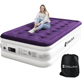 Надувна матрац ChillSun для 1 особи з вбудованим насосом, 190x100x40 см, самонадувна кемпінгова матрац для дому, гостей та подорожей