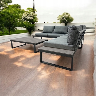 Комплект садових меблів Ideal Garden, метал, сірий, 3 предмети