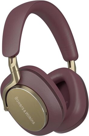Навушники Bowers & Wilkins Px8 Over-Ear з активним шумозаглушенням, бездротові, Bluetooth 5.0, швидка зарядка, 30 годин відтворення у високій роздільній здатності, вбудований мікрофон - Бургунді, Королівський Бургунді