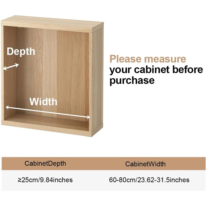 Hershii Extendable Closet Shelf, Retractable Closet Organizer, Adjustable Closet Divider, Pull-Out Closet Rod, Closet Metal Storage, for Wardrobe, Kitchen, Bathroom, Black (60-80cm/23.62-31.5inches)