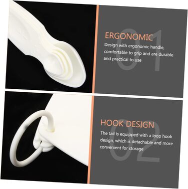 8-Piece Measuring Spoon Set for the Blind, Stainless Steel Set, Coffee Measuring Cups, Plastic Gauge, Teaspoon Set, Reusable Measuring Spoons, Plastic Measuring Spoon Set, Portable Baking Accessories