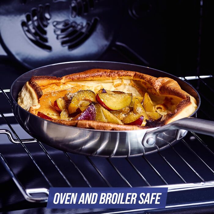 Набір посуду Blue Diamond з нержавіючої сталі, 15 предметів: каструлі та сковорідки з антипригарним покриттям, індукційні, безпечні (без PFAS та PFOA), для духовки до 315°C, миття в посудомийній машині