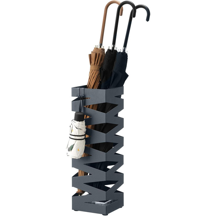 Підставка для парасольок SONGMICS з металу, квадратна, антрацит, 15.5 x 15.5 x 49 см
