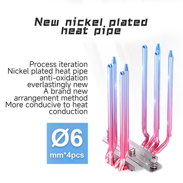 Охолоджувач CPU TZMRIT CR-1400 EVO: 180W TDP, 4 теплові трубки, RGB вентилятор PWM 92mm, для Intel LGA 115X/1200/1700, AM4/AM5