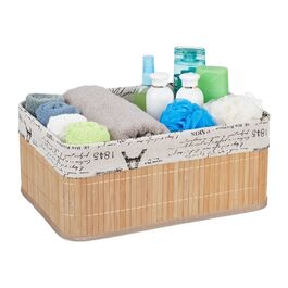 Кошик для зберігання Relaxdays з бамбука з принтом