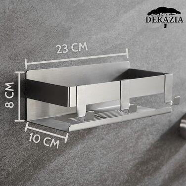 DEKAZIA® Shower Shelf without Drilling | Shower Shelf without Drilling Shower Basket without Drilling Bathroom Shelf without Drilling Shower Shelf Shampoo Holder for Shower Storage Bathroom Shelf without Drilling