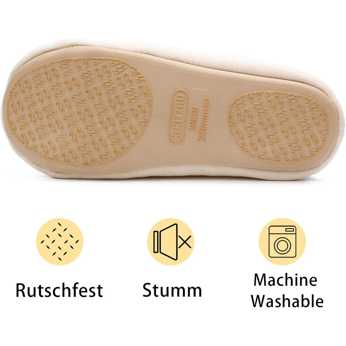 Жіночі халапи з бавовни з закритим носком - Зручна антиковзка підошва, дихаючі для дому (Білий, 34.5 EU)